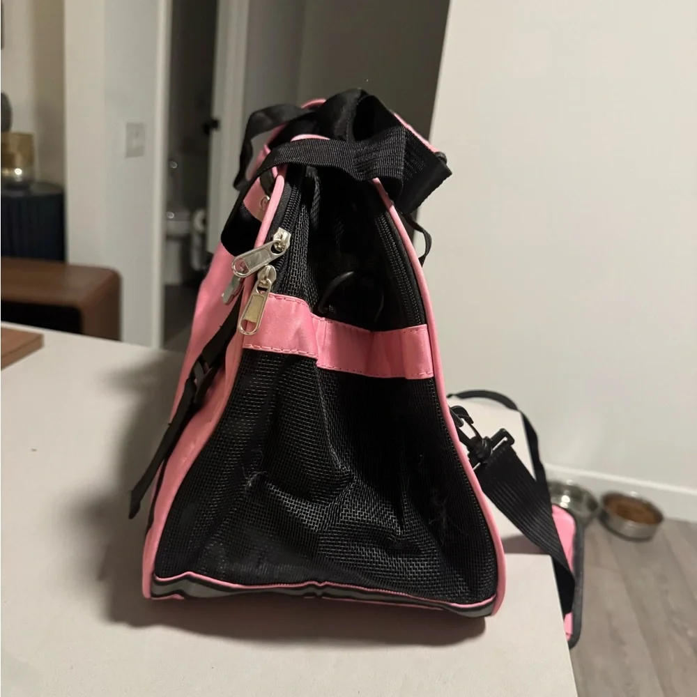 Pink and Black Pet Carrier